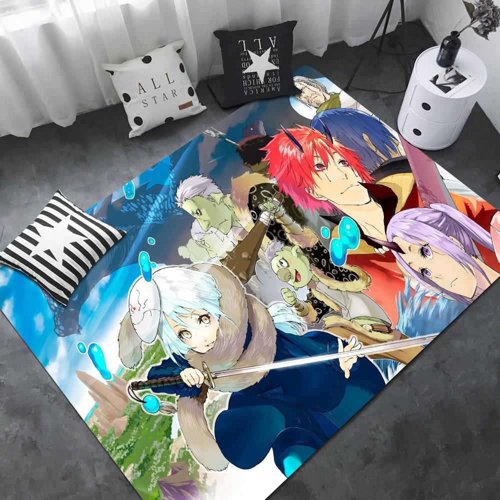 Ich wurde als Schleim wiedergeboren Anime Bodenteppich Nordischer Stil Heim Fußmatte Badezimmer-WC Matten Schlafzimmer Hotel Dekor Matte