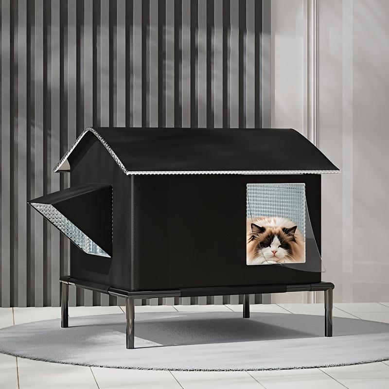 1SET Winter Outdoor Pet House - Heavy Duty Oxford Shelter with Security Fence, Weather Protection, Outdoor Pet Shelter