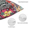 Retro 80S 90S Square Pillow Case Polyester Throw Pillow Graffiti Music Vintage Pillowcover Home Decor