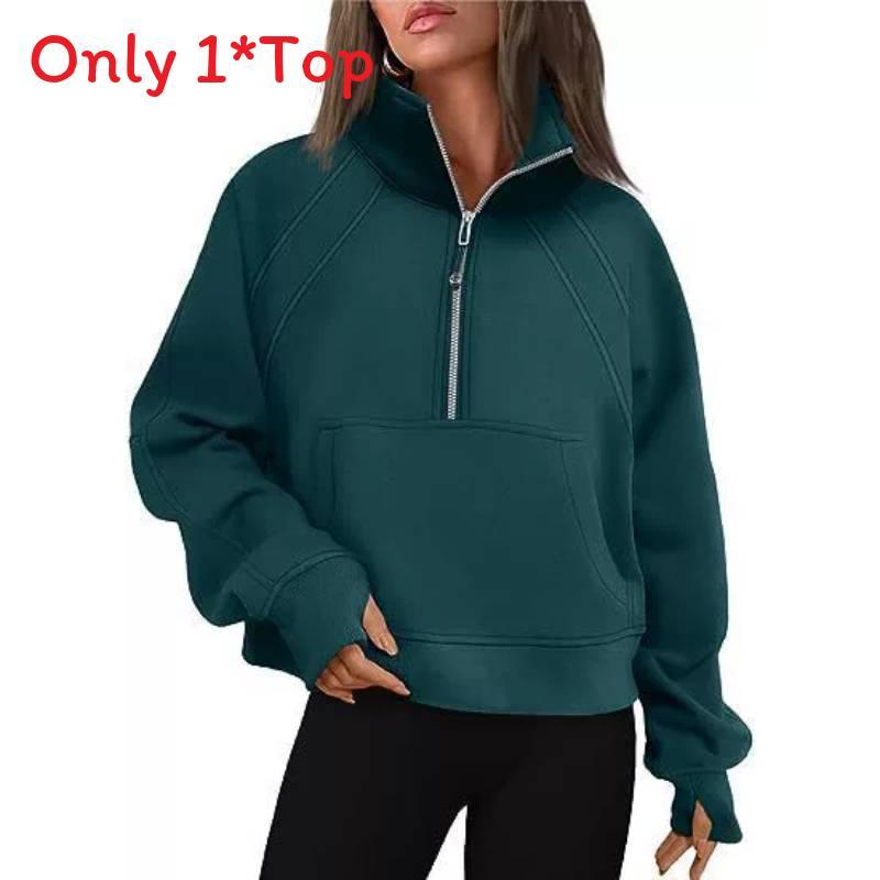 Yoga Wear Long Sleeve Hoodie With Pockets For Womens Casual Fitness