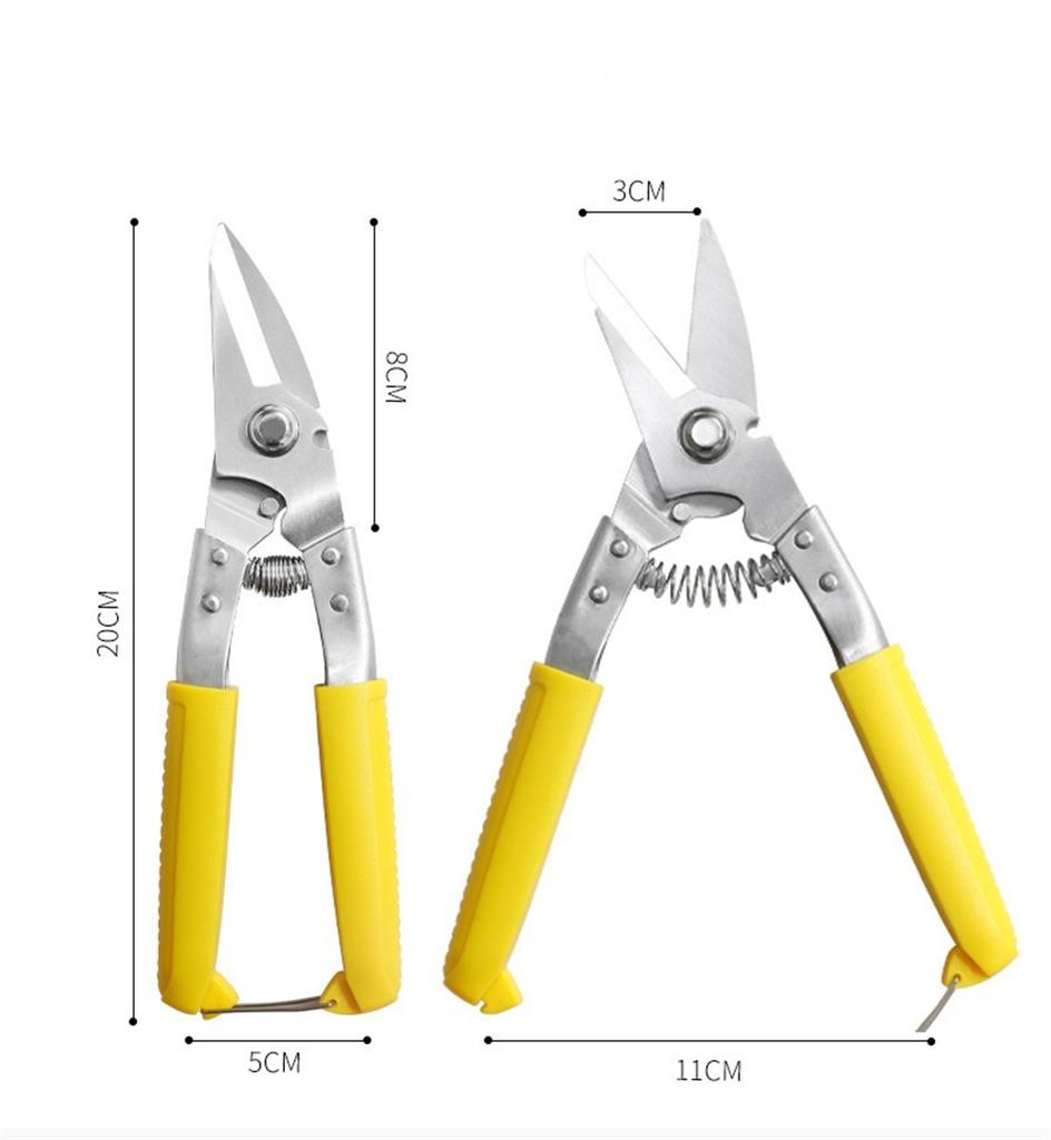 Foarfece din Oțel Inoxidabil de Calitate Industrială pentru Lucru Greu, Lamă Îngroșată pentru Tăiere Puternică a Metalului pentru Electricieni și Cabluri, Țevi PVC
