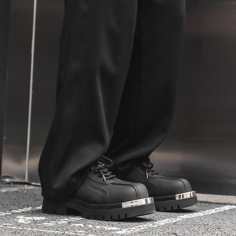 Fashion Men Leather Platform Oxfords Footwear Lace-Up Thick Tottom for Male Dress Shoes Casual Mens Business Shoes New Men Casual Shoes