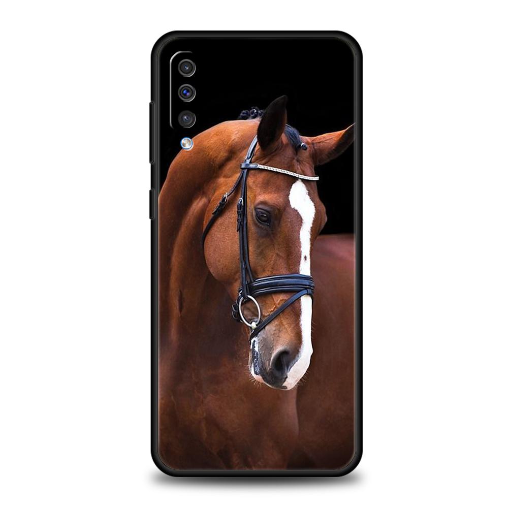 Horse Phone Case for Samsung Galaxy A24 A13 A53 A73 A33 A22 A12 A02 A03 A05 A70 A50 A10 A20 5G Silicone Cover Shell Fundas Capas