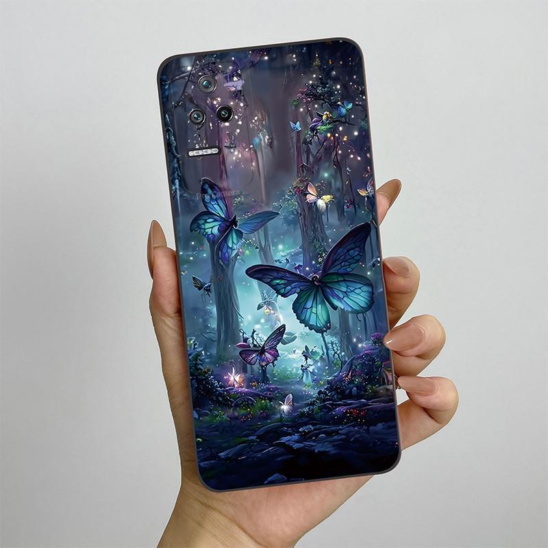 For Xiaomi Poco F4 Phone Case POCOF4 5G Silicone Soft TPU Protective Back Cover Casing Painted Printing Shockproof Shell