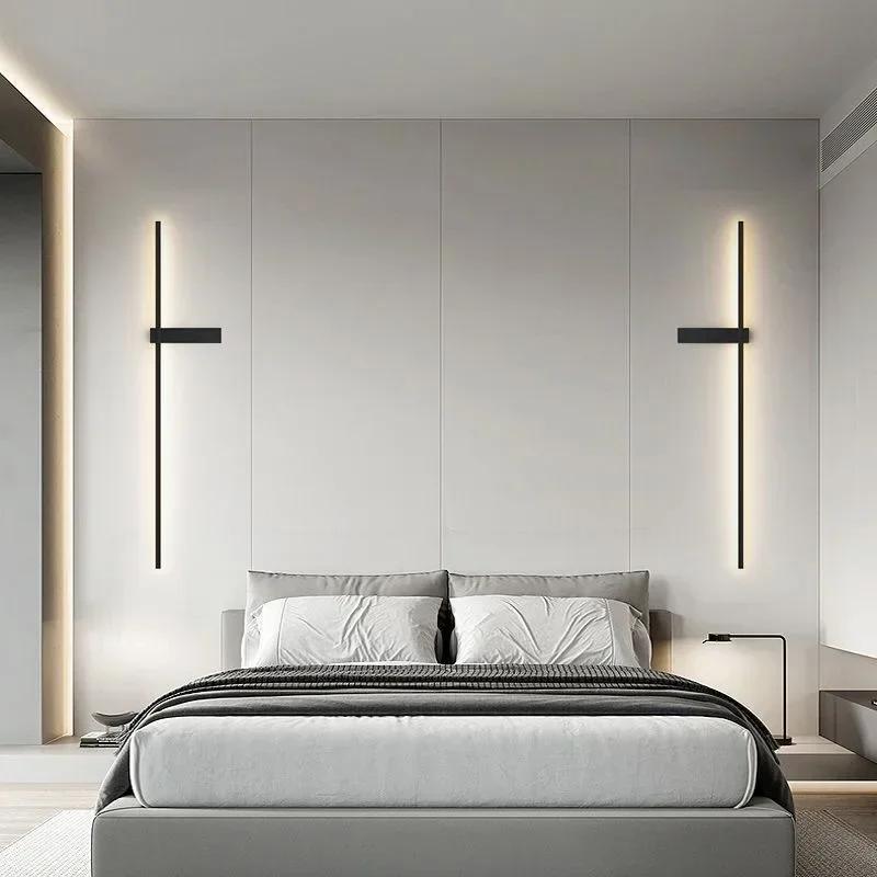 Minimalist Art Design Longer LED Wall Lights Bedroom Decorate Sconce Living Room Background Hotel Stairs Hallway Lamp Fixtures