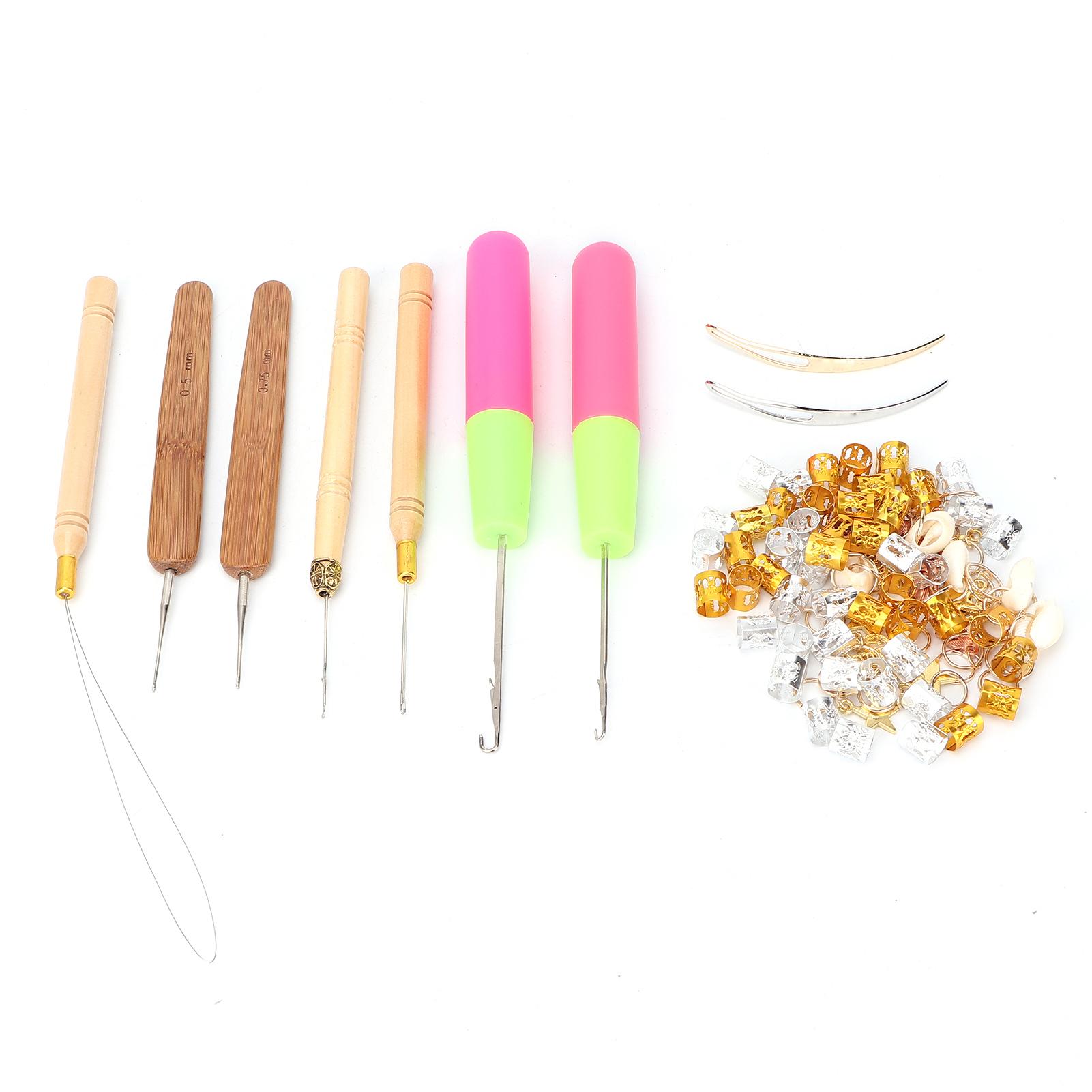 

Dreadlocks Crochet Hook Set Hook Needle and Hair Beads Decorations for Hair Styling