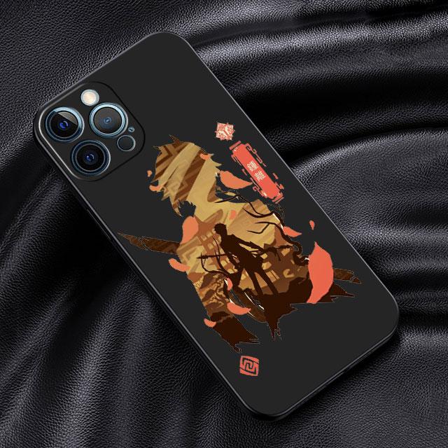 Pouzdro Pro Apple iPhone 14 13 11 12 Pro 7 XR X XS Max 8 Plus 6 6S SE 2022 13Pro Černé Měkké Telefon Funda Anime Genshin Impact Roztomilé