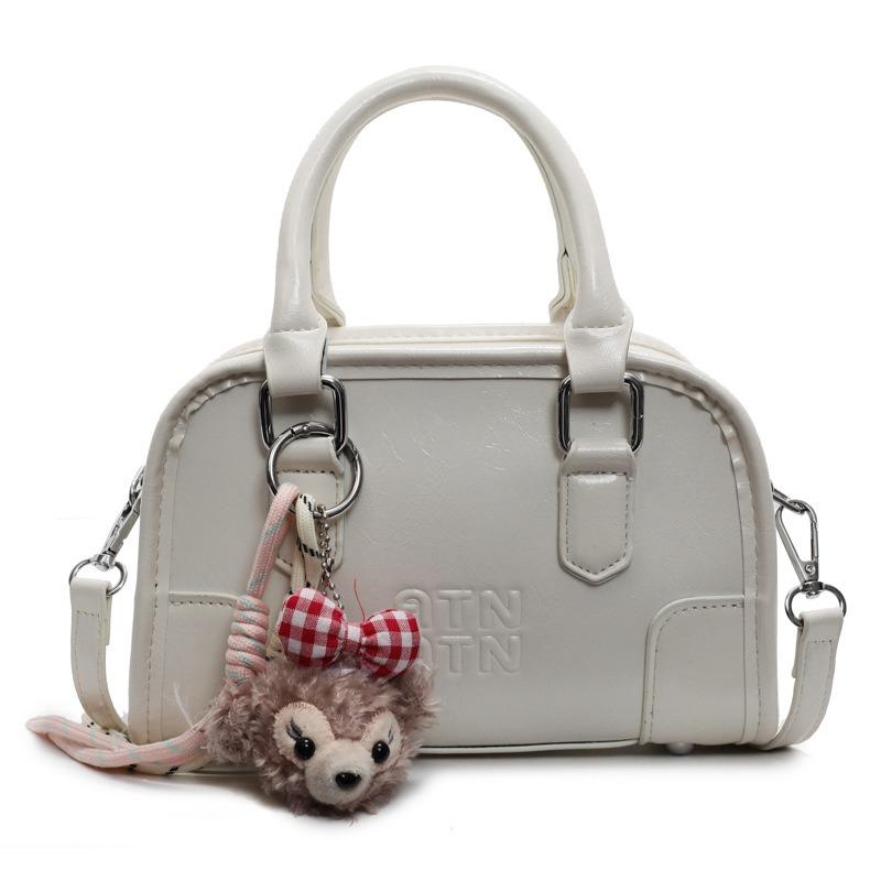 

Тисненая буква квадратная сумка новая повседневная универсальная портативная модная на плечо сумка-мессенджер No pendant белый