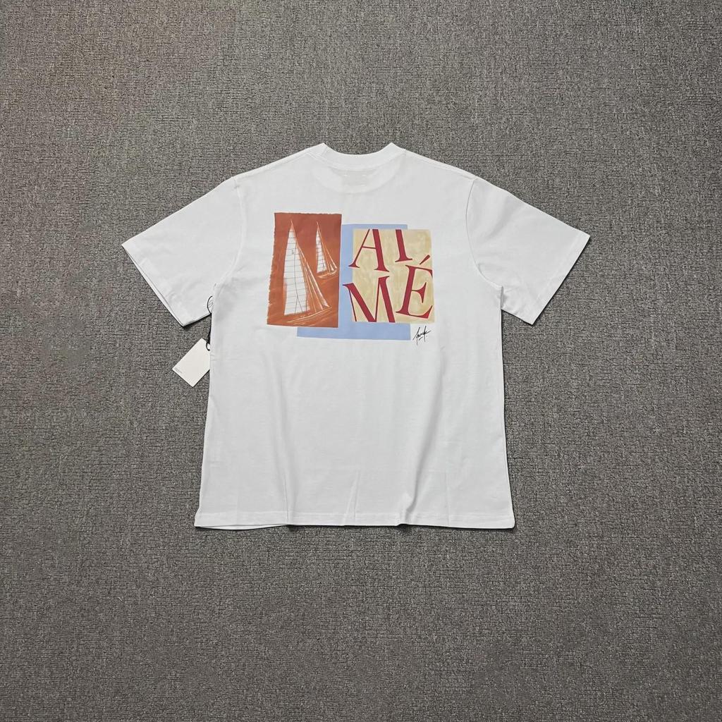 ALD Hip Hop High Street Vzorované Tričko s Kulatým Výstřihem - Unisex Krátký Rukáv na Léto