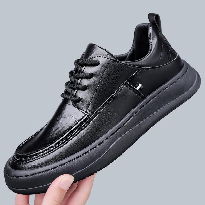 2025 new men's shoes autumn soft sole light non-slip casual shoes men's versatile breathable trend British men's leather shoes