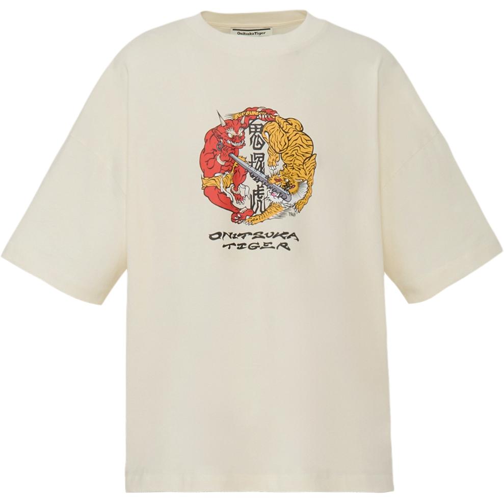 ONITSUKA TIGER Round Neck Graphic Printed Short Sleeve T-Shirt Unisex Tops 2183B618_700
