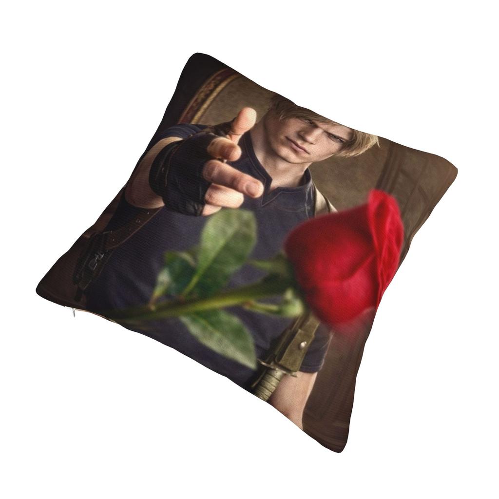 Leon Keneddy Residents Evils Printed Pillowcases Cushion Cover Throw Pillow Cover Y2K Car Decorations Square Multi Size