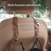 Faux Leather Car Seat Back Hooks - Perfect for Grocery Bags, Coats, Umbrellas & Handbags - Fit Vehicle Accessories