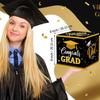 Graduation Card Collection Box with 20 Cards Congrats Grad Keepsake Box for Graduation Party Memory Storage and Greeting Cards Set