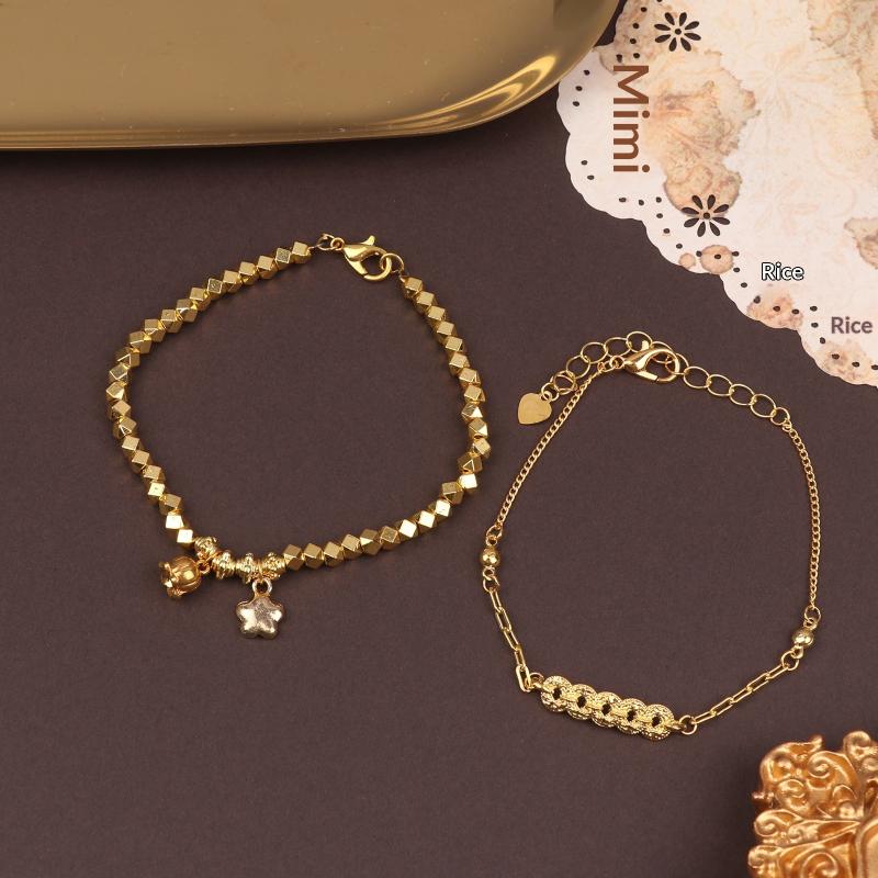 Korean Delicate Metal Bracelet Vintage Simple Link Chain Bracelets For Women Gift Daily Jewelry Accessories
