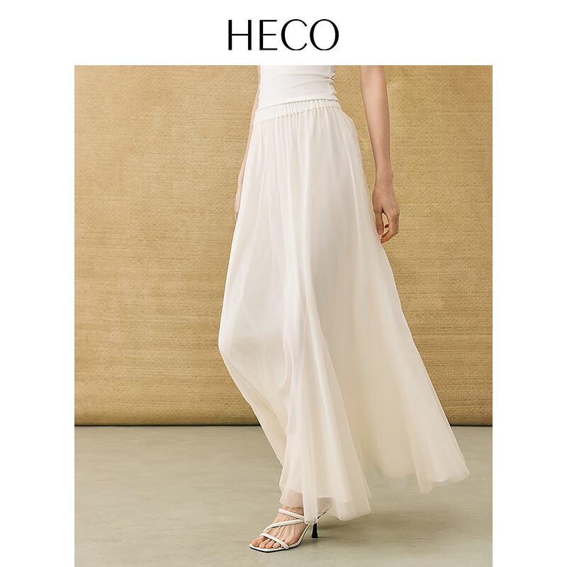 

New Chinese Style Flowy Mesh A-Line Skirt L