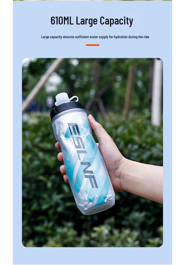 ESLNF Isolierte Trinkflasche für Radfahrer mit großem Fassungsvermögen - Tragbar und perfekt für Rennrad & Fitness