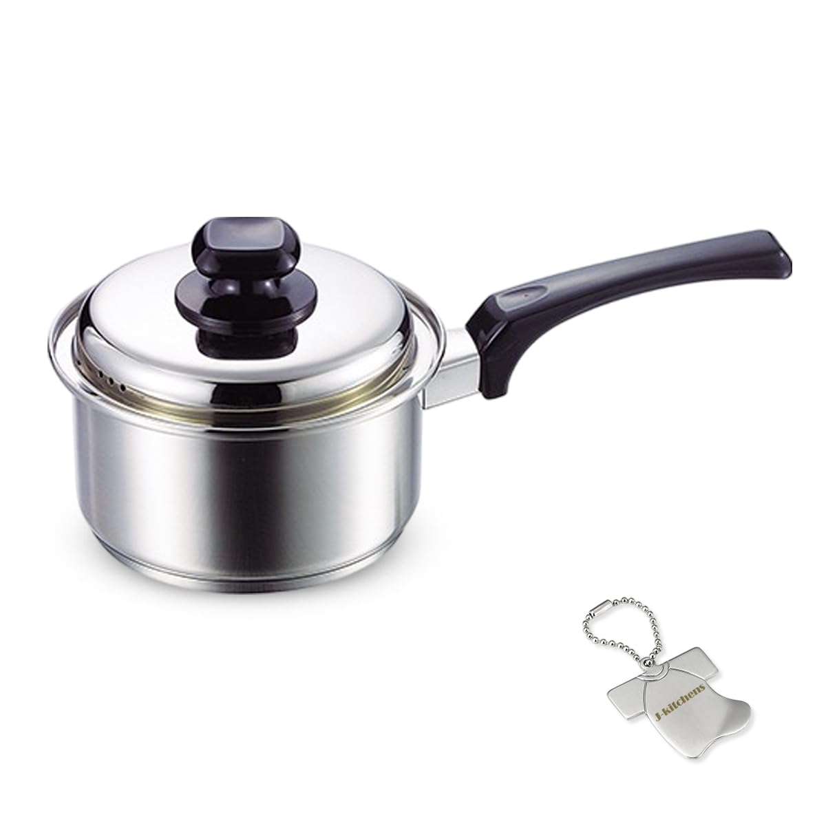 

Original Tag Included J-kitchens Non-Stick, Rust-Resistant Saucepan, 16cm, Gas/IH Compatible,