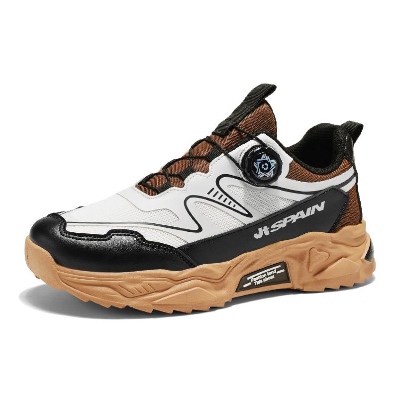 Men's rotating shoelaces sports shoes Four season new breathable soft sole comfort outdoor running shoes fashion casual sneakers