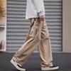 Herren Cargo-Hose im japanischen Stil: Lockere Passform, Gerades Bein, Weites Bein für Frühling & Herbst