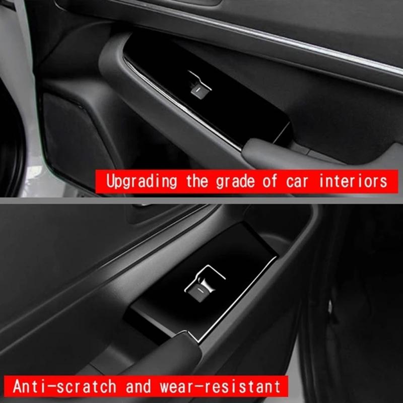 Weatherproof Precise Fit Door Armrest Panel For 2021-2022 Vehicles ABS Material Scratch Resistant Window Switches Cover