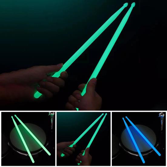 1 Pair Drum Stick Attractive Glow in the Dark Accessory Nylon Jazz Drumstick