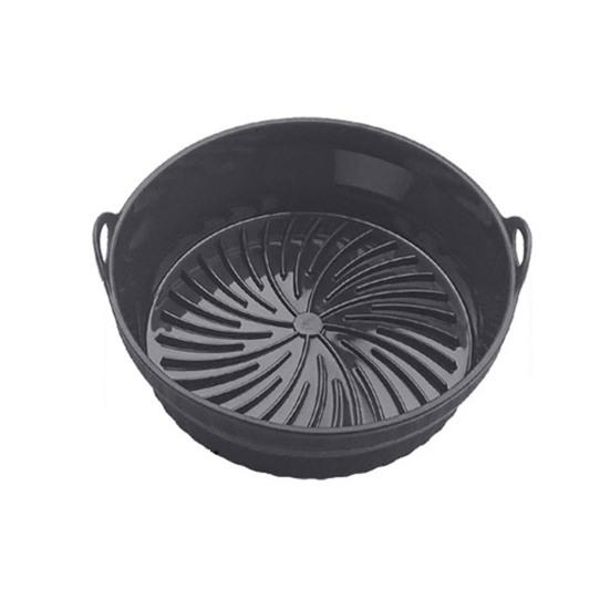 Foldable Air Fryer Silicone Liners Reusable Air Fryer Basket Round/Square Oven Baking Tray for Air Fryer Oven Accessories