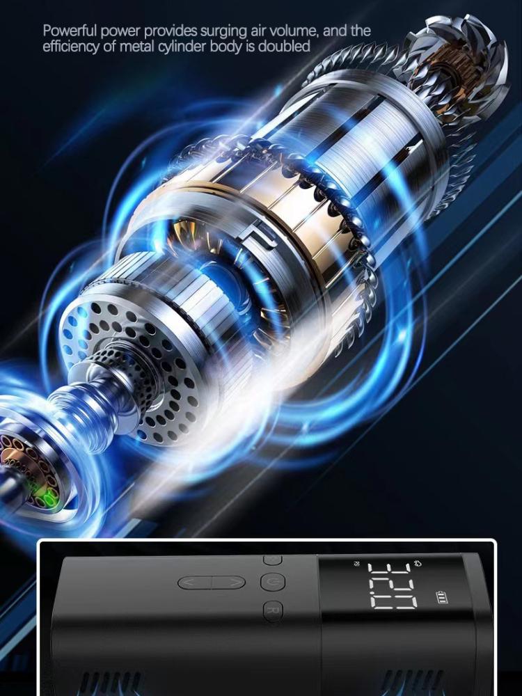 Pompă de umflare 12V Compresor portabil de aer pentru mașină pentru motociclete, bicicletă, barcă, pneuri, pompă gonflabilă automată digitală