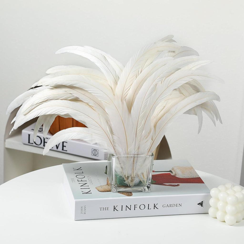 Natural Rooster Tail Feathers for DIY Clothing Accessories, Handmade Props & Tassels