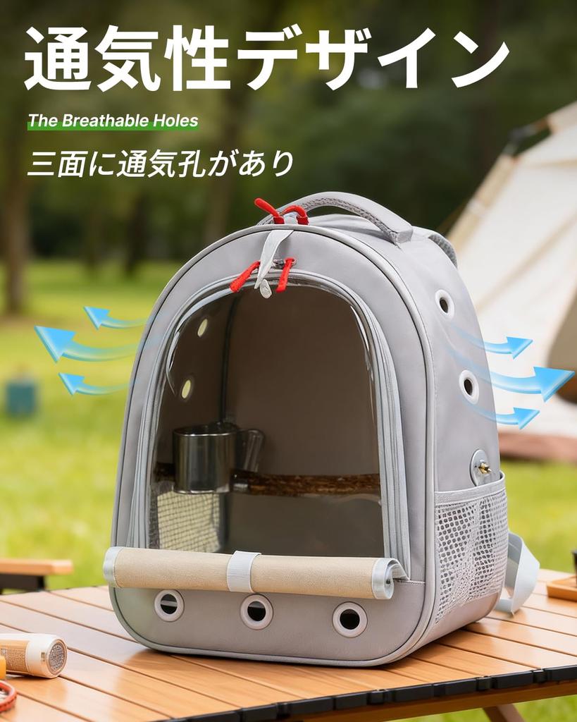 Bird Carrier Bag, Parakeet Carrier Backpack [With Visible Window for Pet's Security] Convenient Travel Cage, Breathable, Ideal for Walks, Vet Visits,
