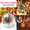 1/20Pcs Fillable Transparent Hanging Balls Plastic Christmas Ornaments Hollow Decorative Hanging Balls Xmas Tree Pendant Supply