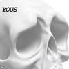 Gothic Desktop Decor 3D Printed Open Mouth Skull Headphone Stand, Skeleton Organizer for Men Organizer, DIY Paintable Ornament Gaming Room