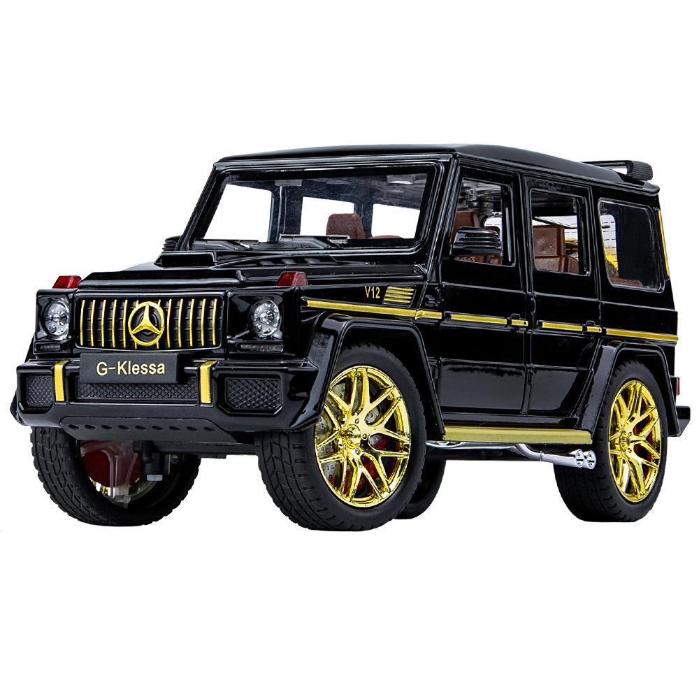1:24 G63 Alloy Off-Road Toy Car, Six-Doors Open, Light & Sound, Pull-Back Action for Kids