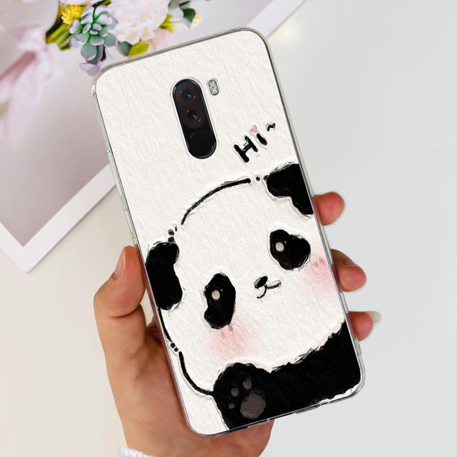 Para Xiaomi Pocophone F1 Funda Poco F1 Moda Flor Cubierta Silicona Suave Delgada Funda de Teléfono Para xiaomi Pocophone F1 Global F 1 Funda