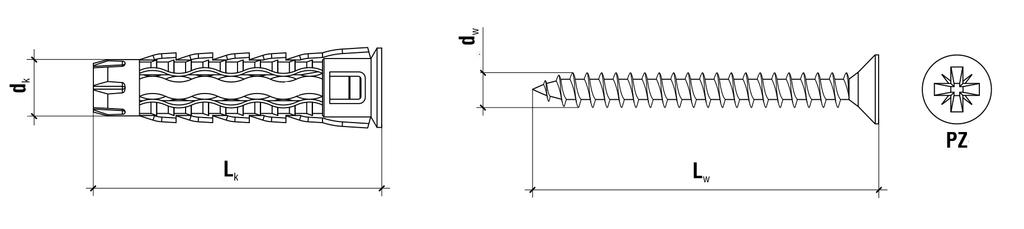 Universal Dowels Conical Screw SFXP-06030050 (100)