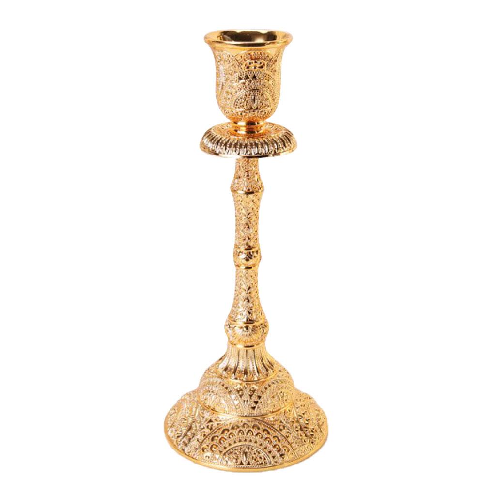 

Classic Alloy Candelabra Candle Holder Vintage Style 3 Arms Candlestick for Dinner and Wedding Centerpieces