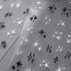 1pc 3D Embossed Nail Sticker, Creative Decals Stars Sea of Black and White Hollow Cartoon Embossed Nail Decoration Stickers Self-adhesive