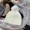 Wool hat women's autumn and winter new versatile winter rhinestone chenille knitted hat warm fashion hairball ear hat