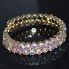 Squisito Bracciale da Sposa con Strass Esagerati per Esibizione sul Palco