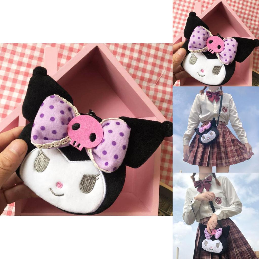 Adorable Kuromi Plush Handbag For Women And Girls Featuring Cute Kawaii Design
