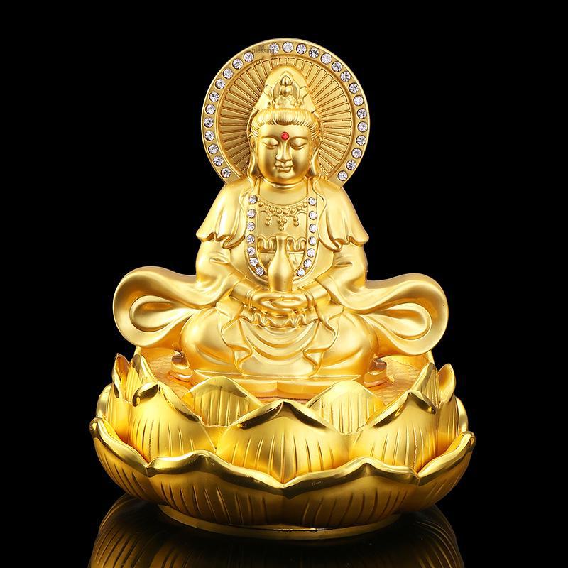 Alloy Lotus Guanyin Car Perfume Ornament - Thousand-hand Guanyin Interior Accessory