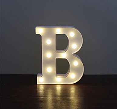 Wedding Decorative 26 Alphabet Name Letter LED Lights Luminous Number Lamp Romantic Theme Home Party Bedroom Decor Night Light