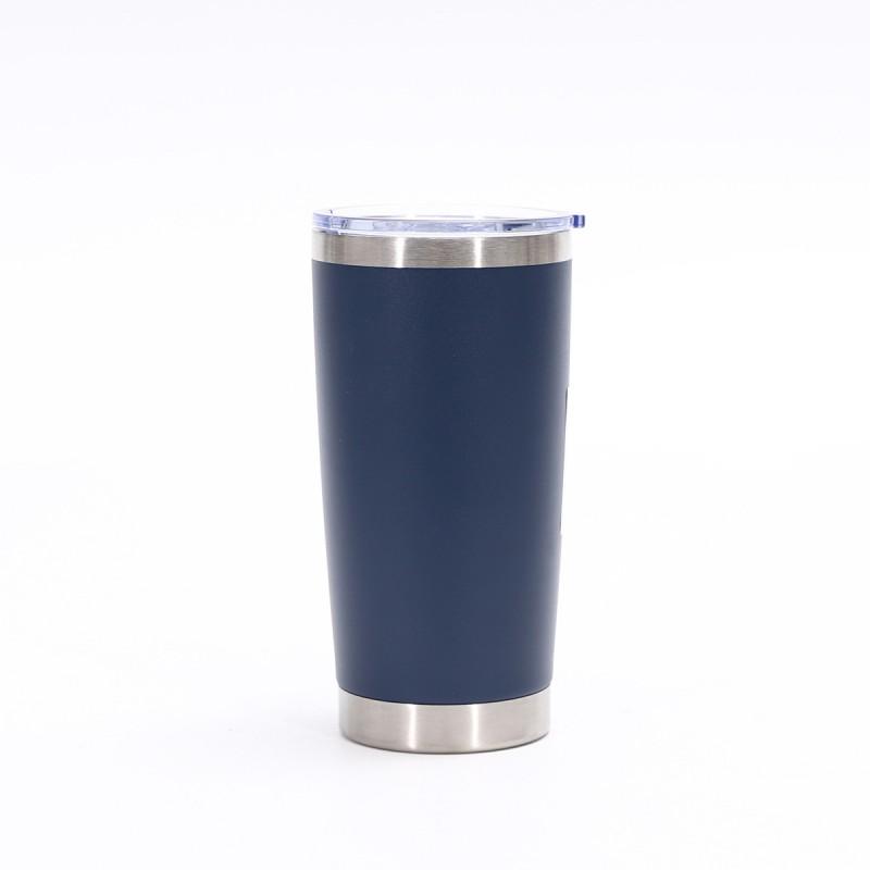 20oz Double Wall Vacuum Insulated Stainless Steel Travel Mug Car Office Home - Lightweight Portable Cup With Press Lid