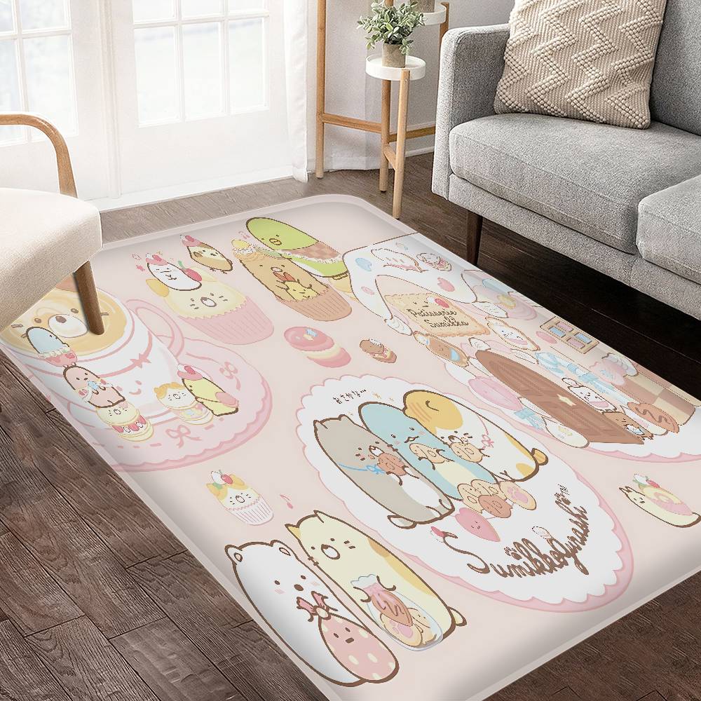 Japan S-Sumikkogurashi Cute Floor Mat INS Style Soft Bedroom Floor House Laundry Room Mat Anti-skid Household Carpets