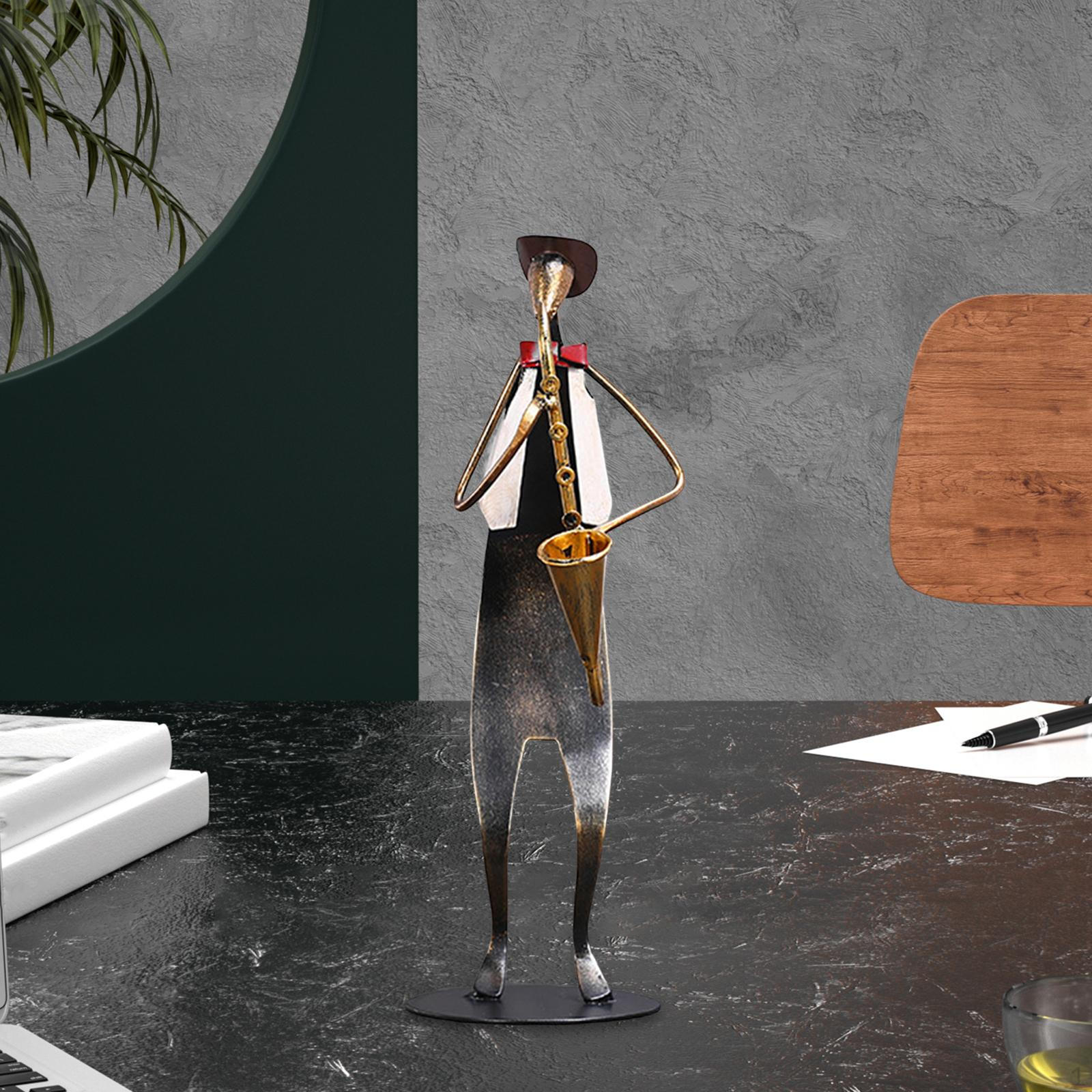 

Элегантная железная фигурка музыканта для декора домашнего офиса Saxophone Player