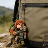 Monkey Keychain Cute Baby Monkey Acrylic Charm 2D Monkey Holding Plush Toy Hanging Pendant for Backpack Purse Car Keys