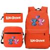 3 Piece School Backpack Set for Students Large Capacity Oxford Cloth Schoolbag with Shoulder Strap and Pencil Case