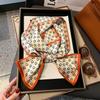 Long small silk scarf spring and summer new with shirt streamer multi-functional belt hair tie high-end printed scarf