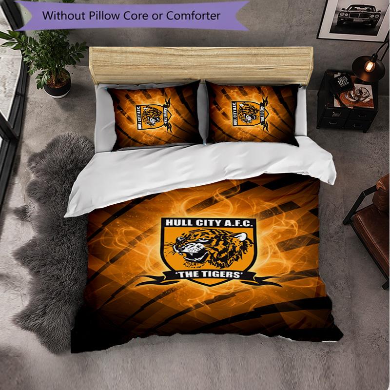 Hull FC Pattern Microfiber 3Pcs Bedding Set Decor Duvet Cover Set For Bedroom Home Use