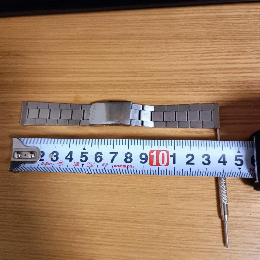 Used CITIZEN Stainless Steel Watch Band Silver Lug Width 18mm